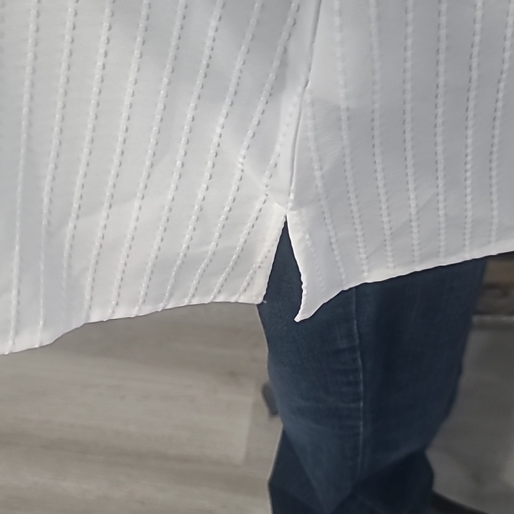 BloomChic White Lace-Collar Button Down Blouse - Picture 5 of 9